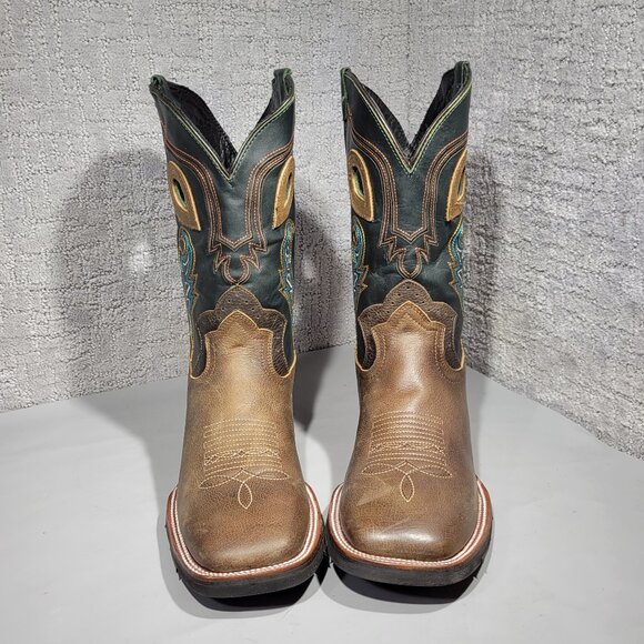 J.B. Dillon Men's Size Left 10.5EE Right 10.5D Brown Black Leather Boots JBR1111 - Picture 2 of 13